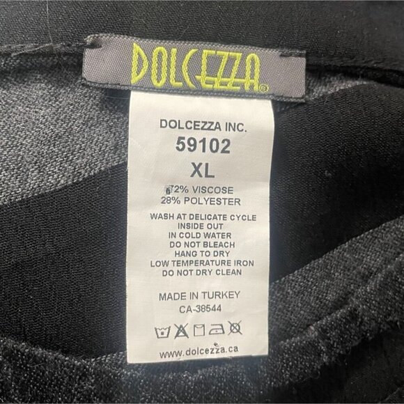 Dolcezza Size XL Top Blouse Long Sleeve Stripe - Picture 5 of 5